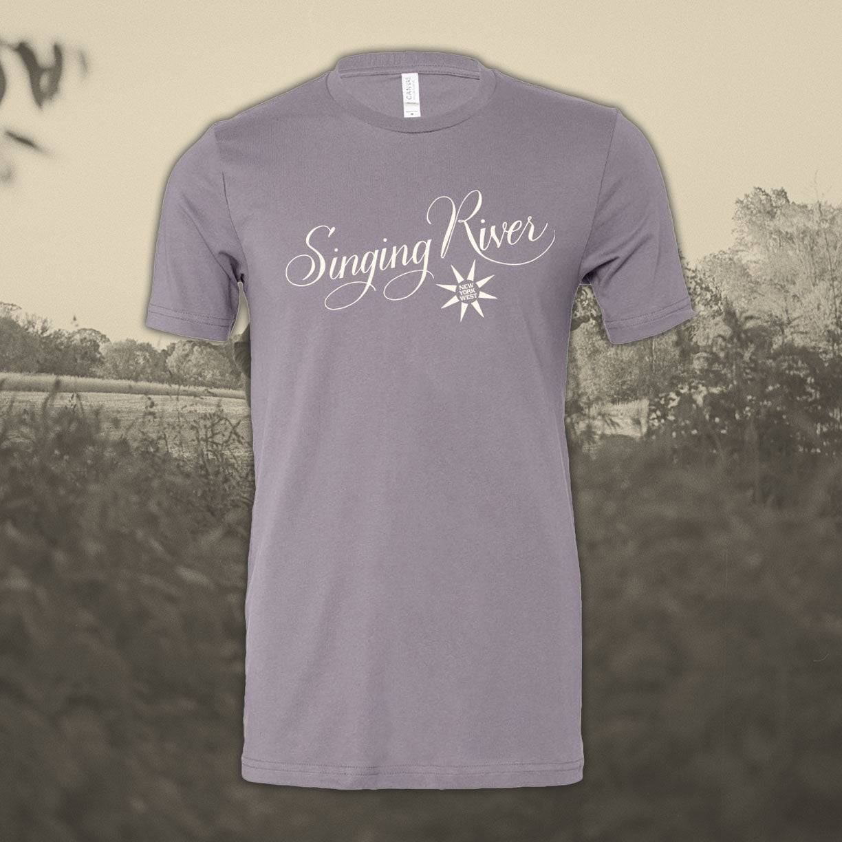 Singing River - Script & Sun "New York West" T-Shirt - Storm